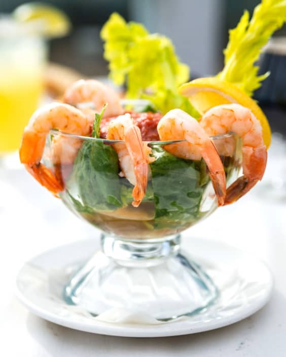 Pacific prawn cocktail appetizer.